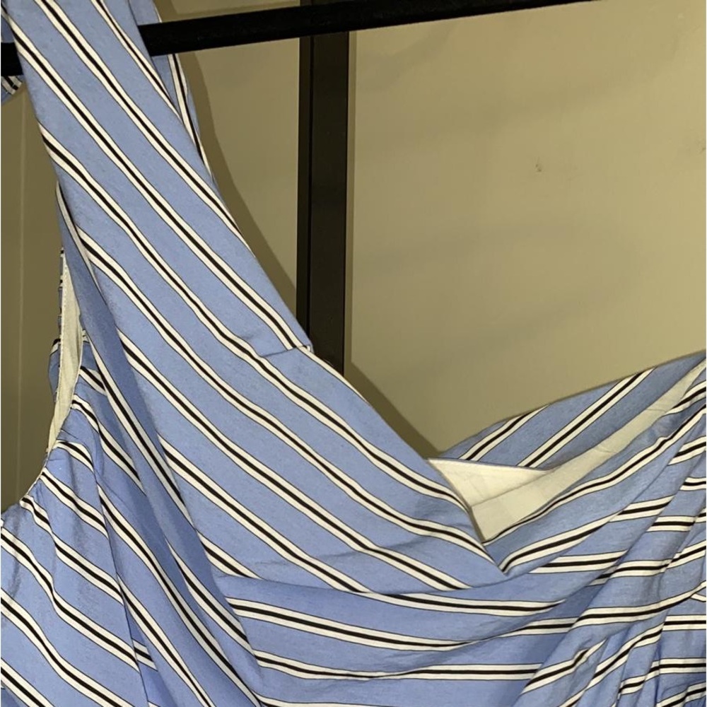 Shoulder Light Blue Cabrera Striped Poplin - Picture 8 of 15
